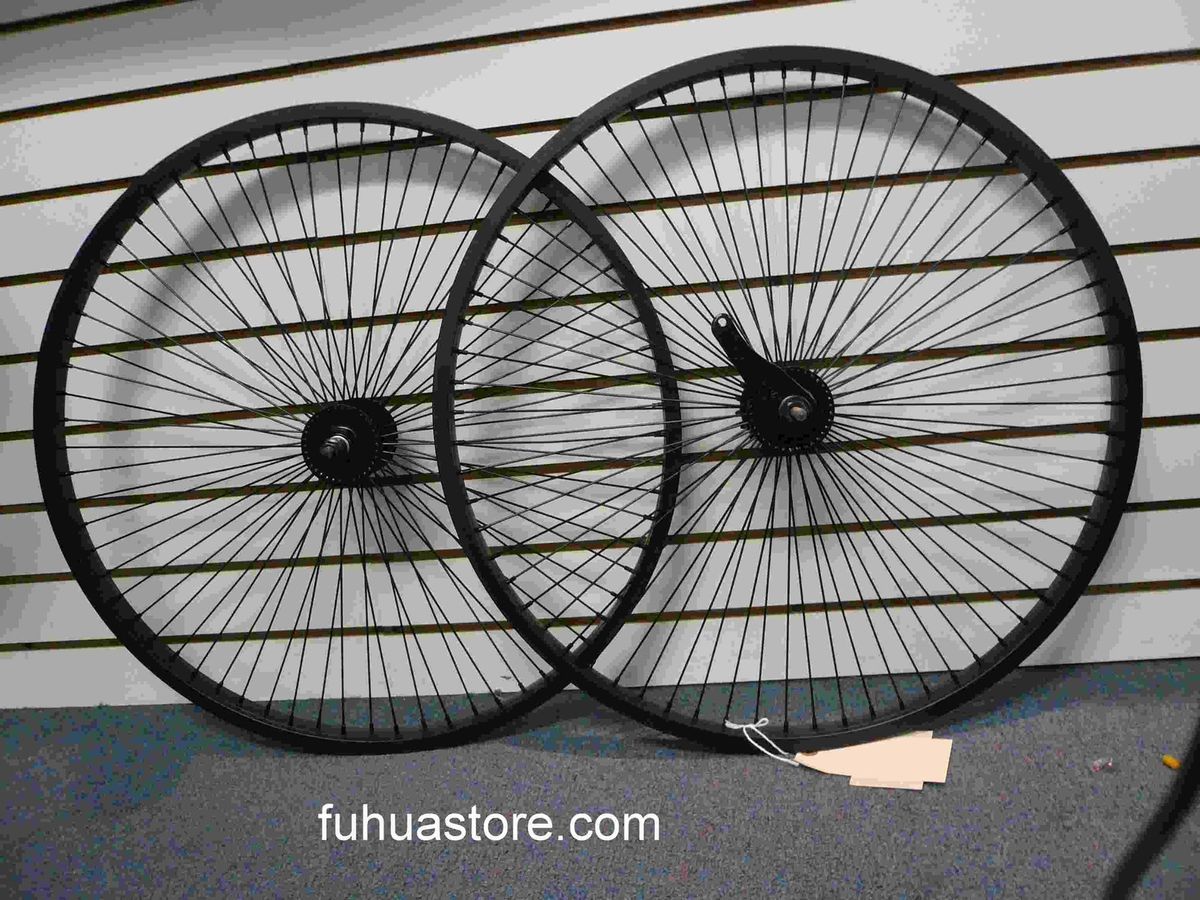 Beach Cruiser Rims 26x1.75 68 spokes Rear & Front Wheelset Coaster