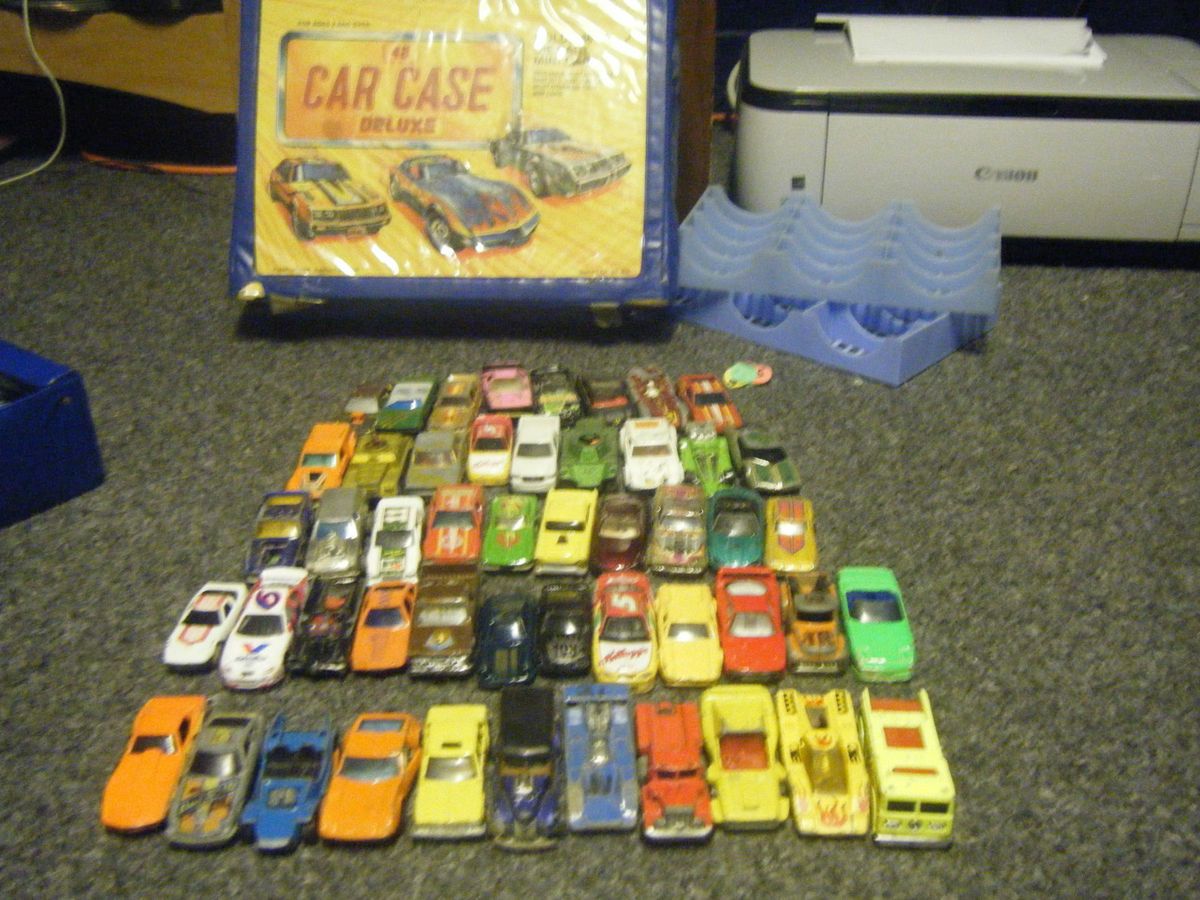 50 Cars Hot Wheels Lot Matchbox Car Case Deluxe Redline 80s 60s 70s