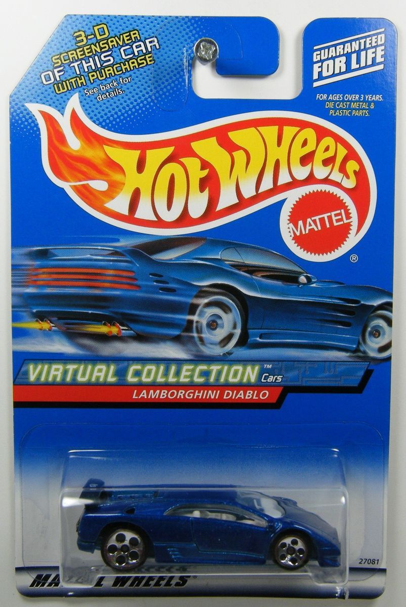 HOT WHEELS 1/64 1999 VIRTUAL COLLECTION   LAMBORGHINI DIABLO   HARD