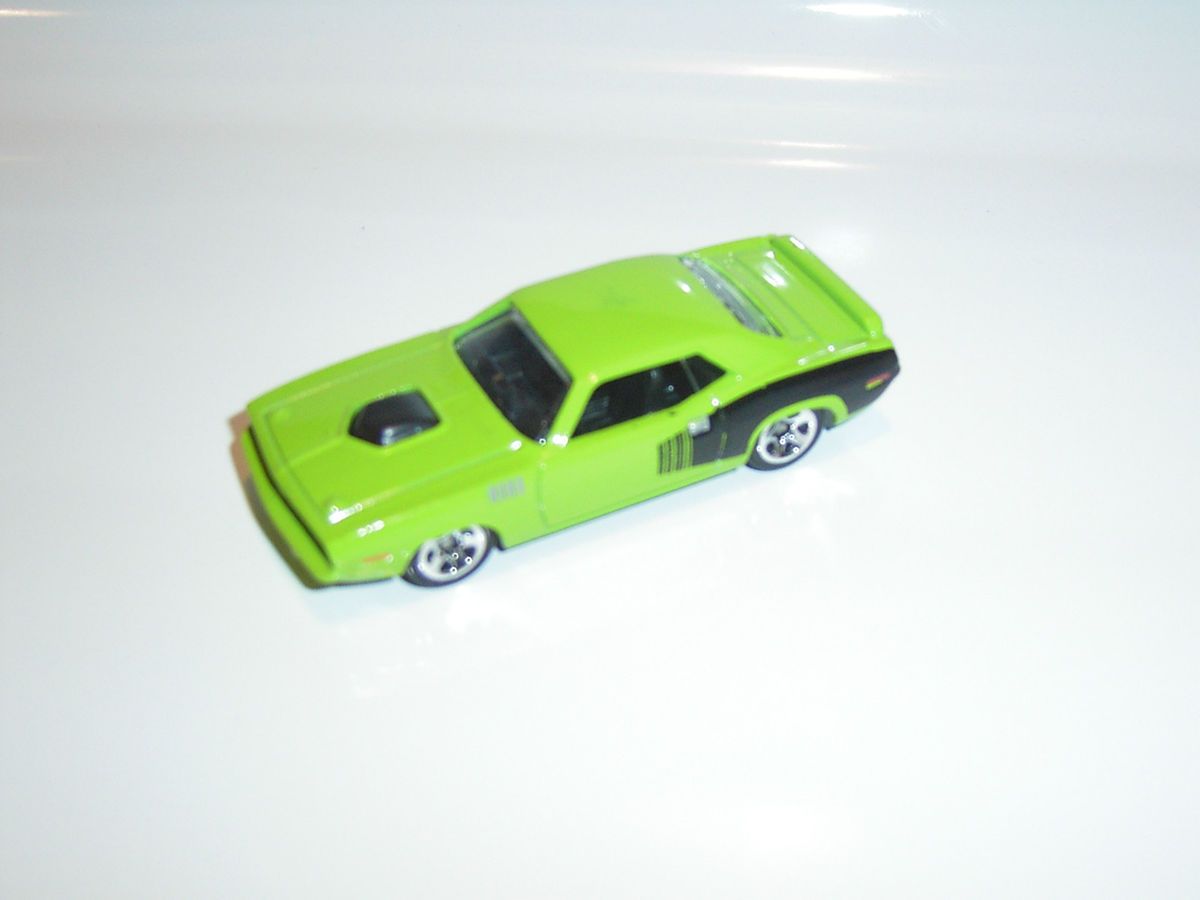 2012 Hotwheels Loose `71 Hemi Cuda Lime Green