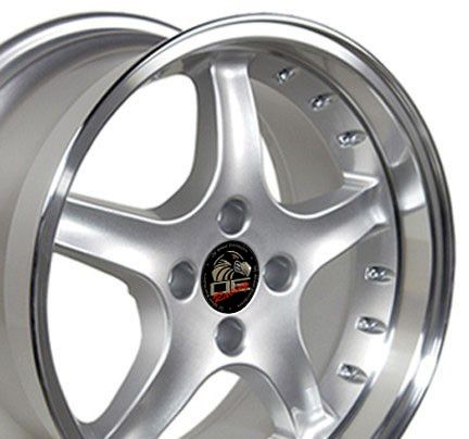 Single 17x9 Silver Cobra R Wheel 4 Lug Fits Mustang® 79 93