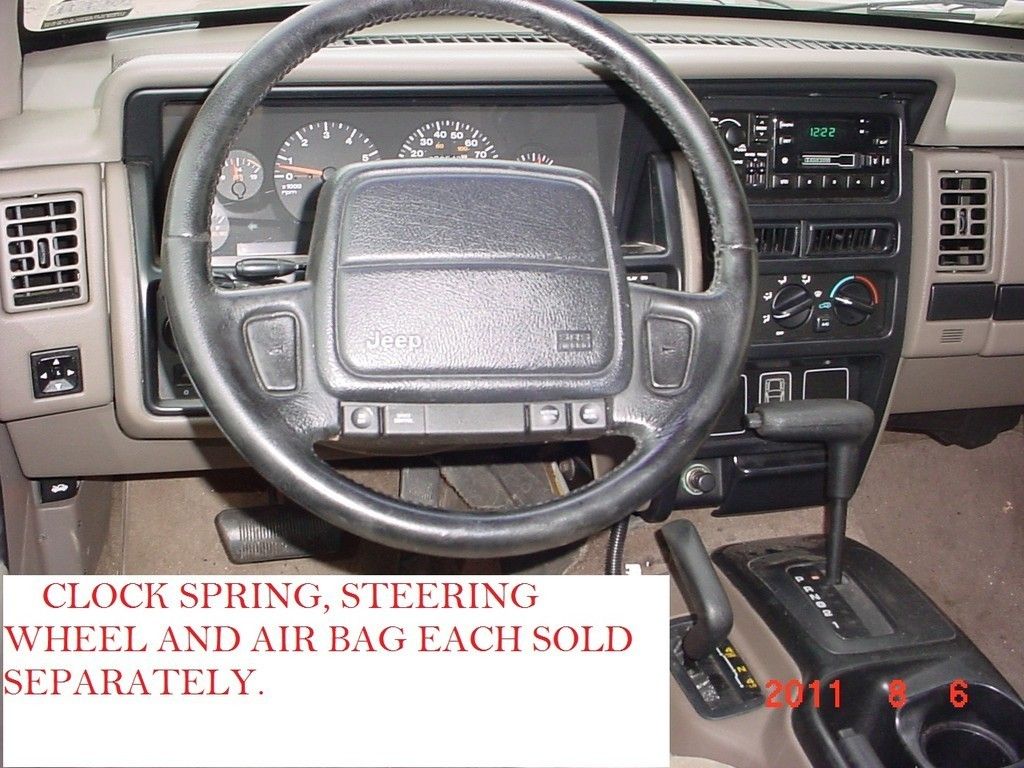 93 1993 94 1994 95 1995 Jeep Grand Cherokee Steering Wheel Black