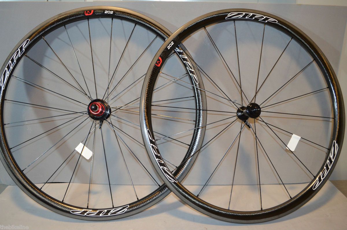 2013 Zipp 202 Carbon Clincher Firecrest Wheel Set Shimano / Sram