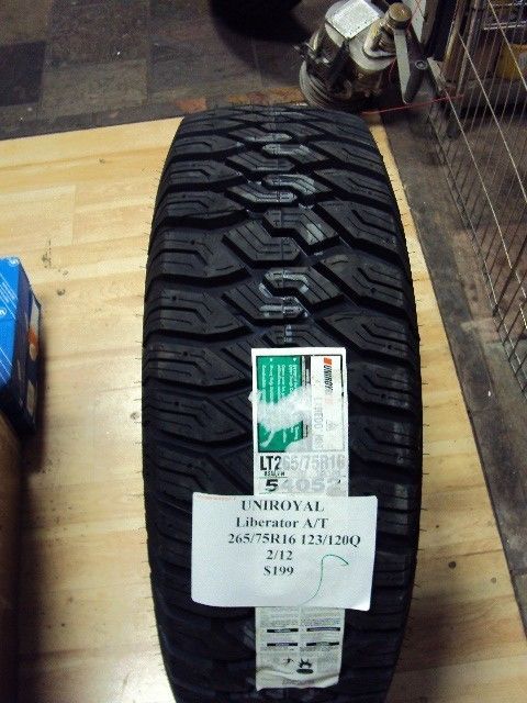 Uniroyal Liberator A T 265 75R16 123 120Q Brand New Tire