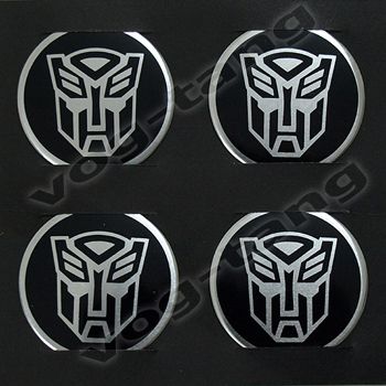4X Transformers Autobot Wheel Center Cap Sticker Emblem