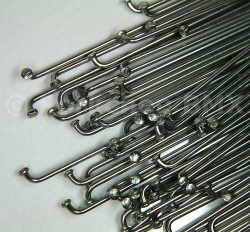 BMX Stainless Steel Bicycle Spokes 14g 14 Gauge 2 0mm 40 Count 136mm 5