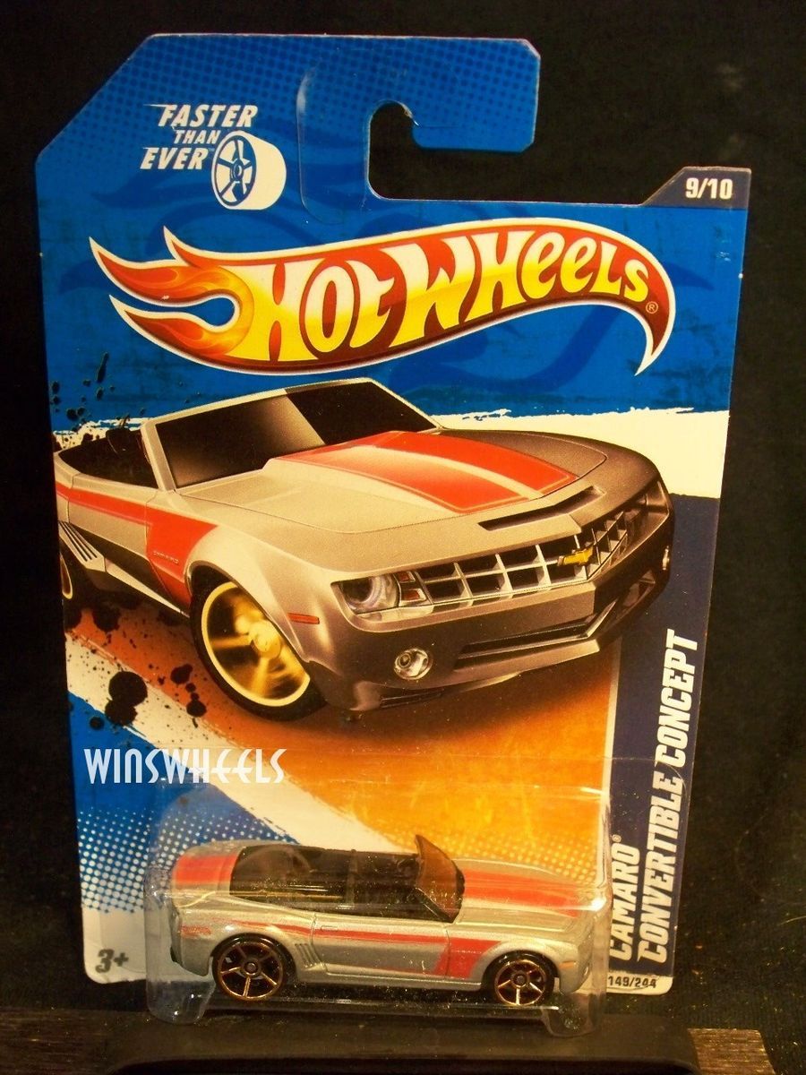 Hot Wheels 2011 149 244 1 Camaro Convertible Concept SLVR FTE Am