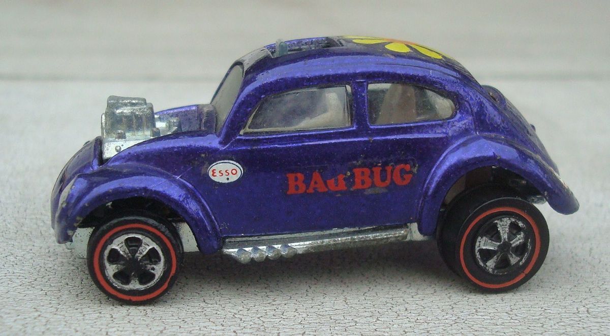 Vintage Hot Wheels 1967 Custom VW Volkswagon Redline Purple Bad Bug