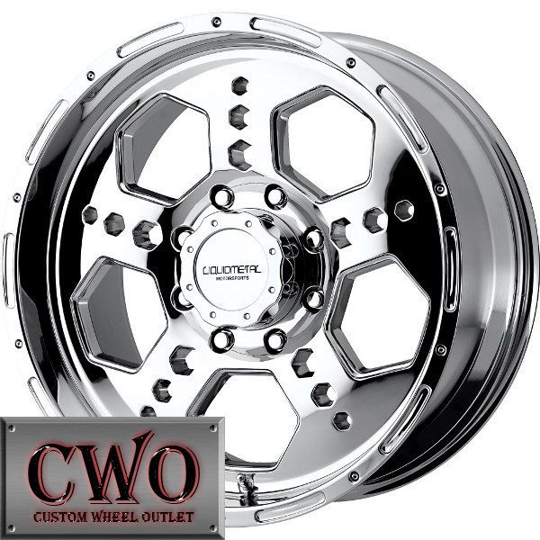 17 Chrome LM Gatlin Wheels Rims 8x165 1 8 Lug Chevy GMC Dodge 2500