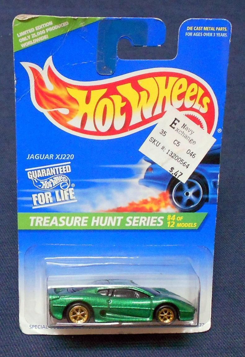 1995 Mattel Hot Wheels Treasure Hunt Series Car 4 Jaguar XJ220 NIP