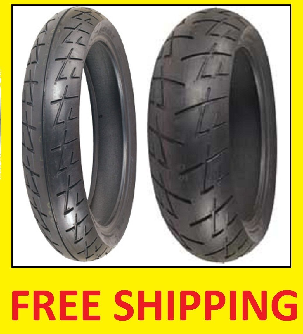 New Shinko 009 120 70 17 200 50 17 MC Tire Set