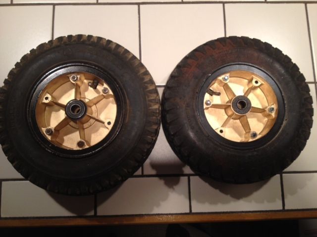 Vintage Mini Bike Wheels 2 Powerdyne Rims Front and Back w Sprocket