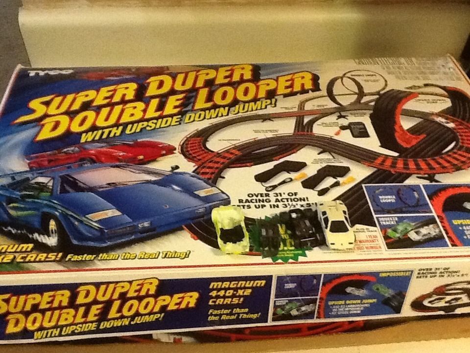 Vintage Tyco Super Duper Double Looper HO Slot Car Set 6237