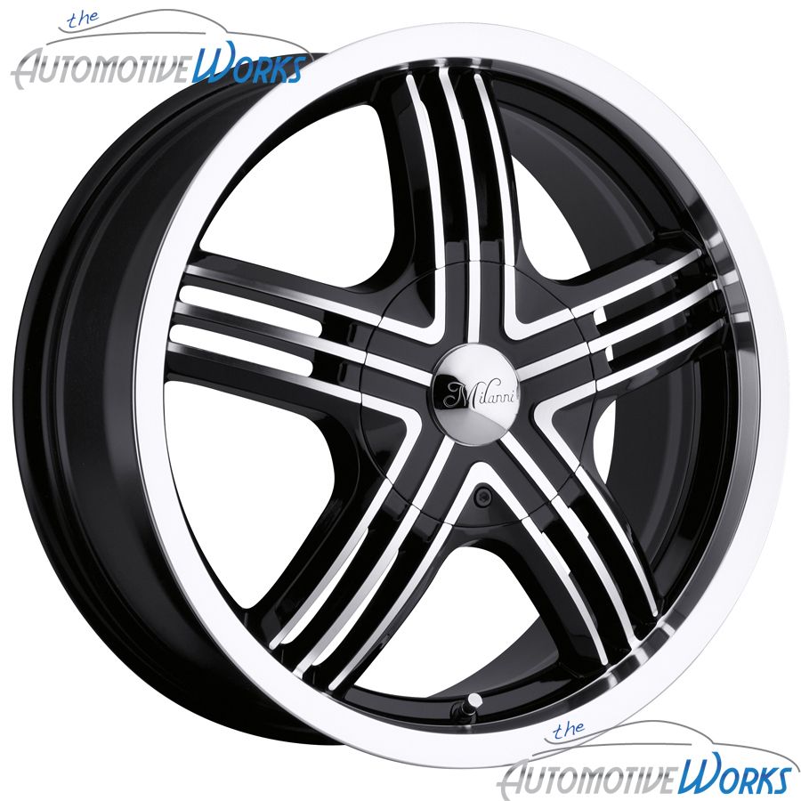 Milanni Stealth 5x100 5x114 3 5x4 5 40mm Black Machined Wheels Rims 16