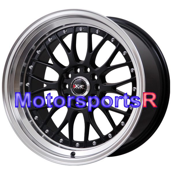 18 x 8 5 10 XXR 521 Black Machine Lip Rims Staggered Wheels Stance