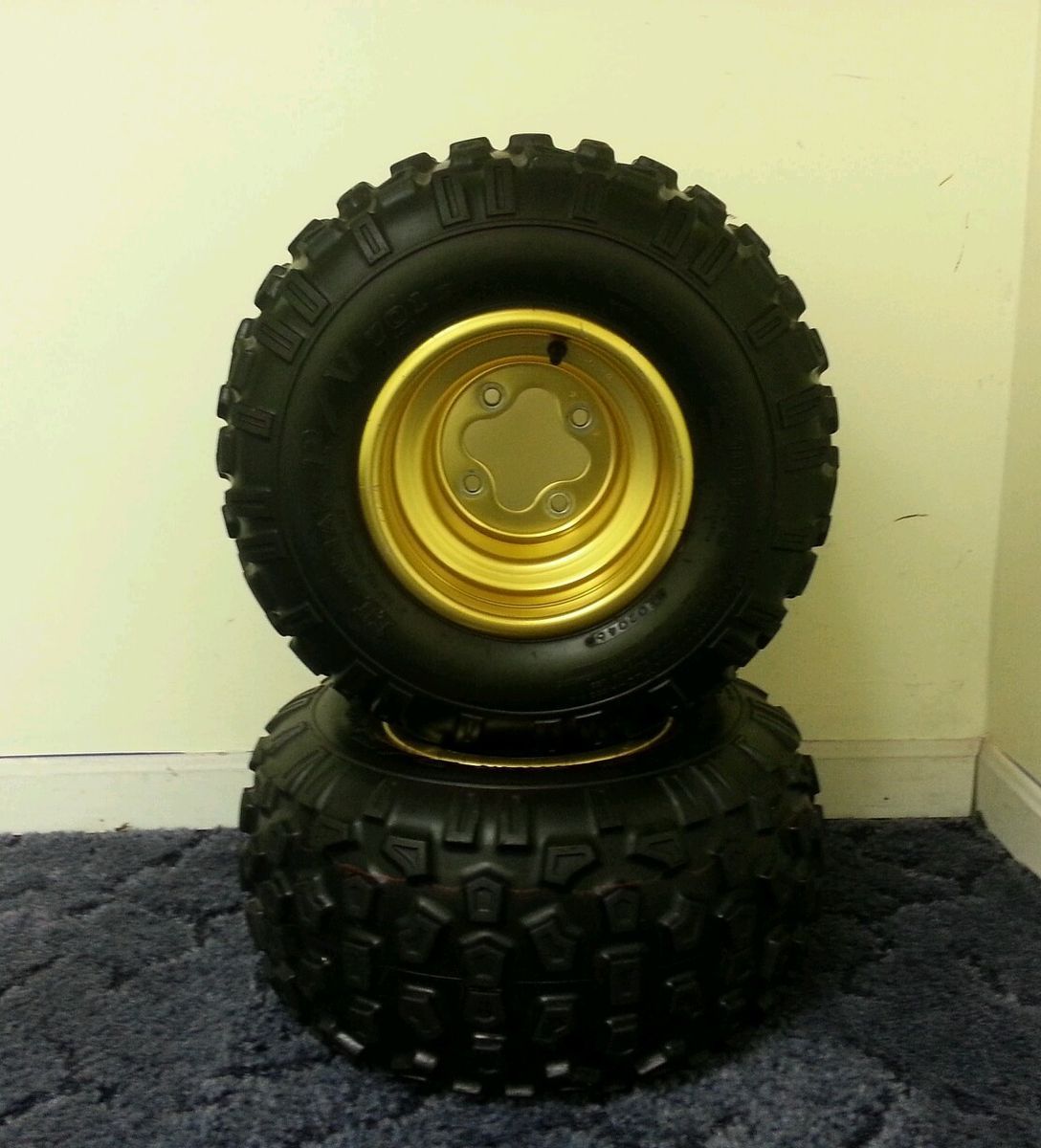 honda oem ohstu rear tires oem gold rims trx250r 400ex 450r atc 250r on