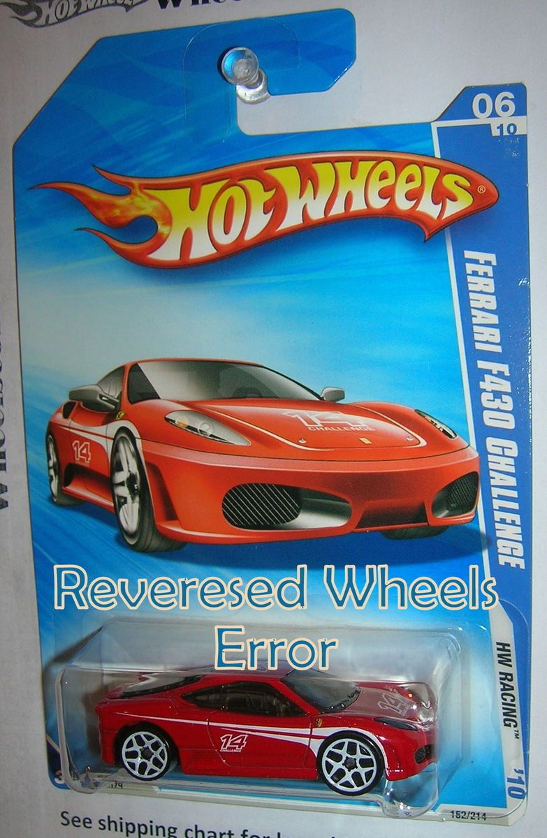 Challenge Red Error Variation Reversed Wheels 2010 Hot Wheels